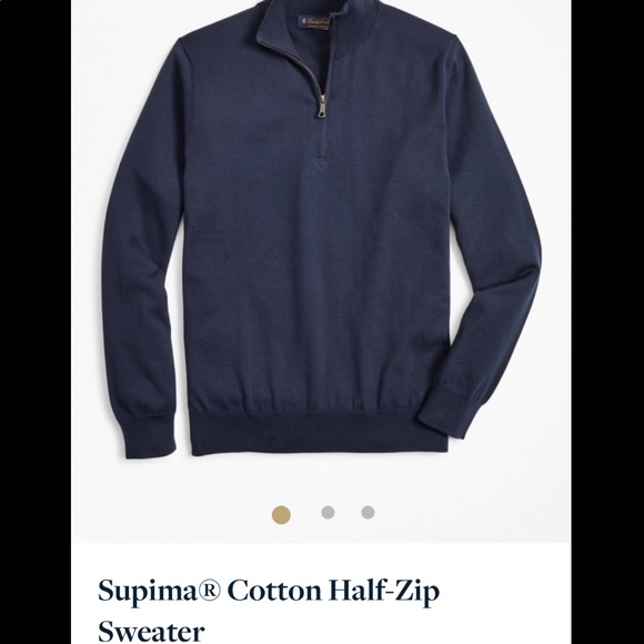Supima® Cotton Half-Zip Sweater - Picture 3 of 3
